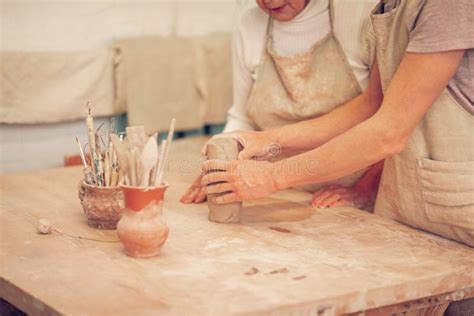 Close Up of a Pottery Making Process Stock Photo - Image of hobby ...