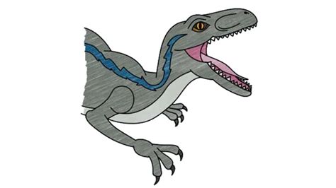 How To Draw Blue Raptor – Jurassic World - My How To Draw