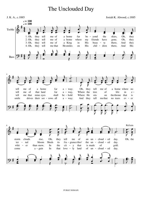 The Unclouded Day - J. K. Alwood Sheet music for Bass guitar (Solo) | Musescore.com