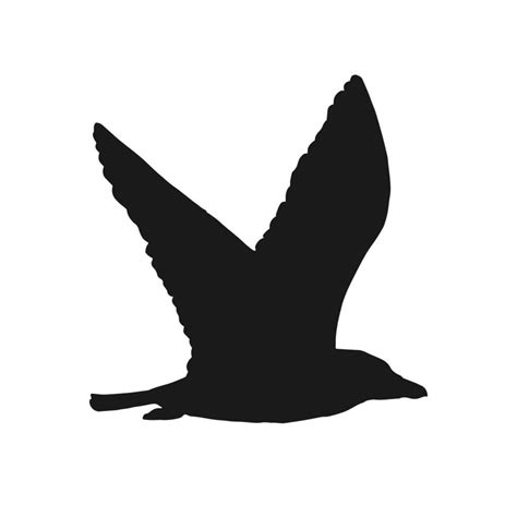 Silhouette of flying seagulls. Hand drawn illustration converted to vector. 17647162 Vector Art ...