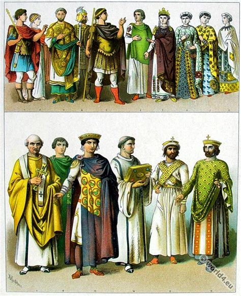 Byzantine empire costumes, 300-700 A.D.