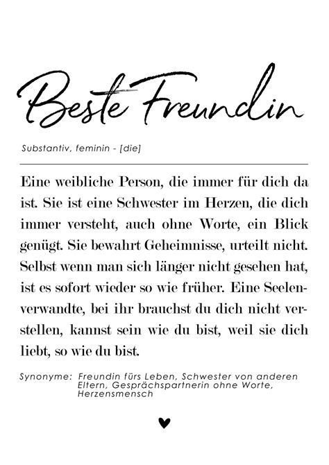 Definition - BESTE FREUNDIN - Sanis Karterei