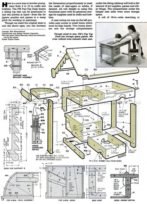 Kids Desk Plans • WoodArchivist