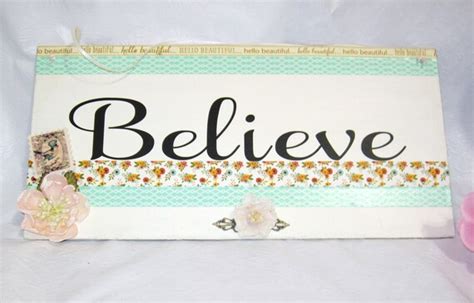 Believe Wall Hanging Home Decor Inspirational Decor