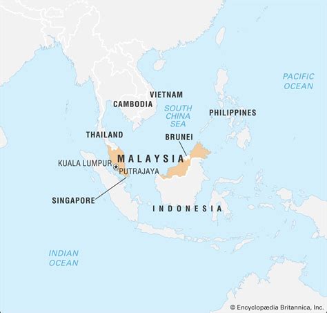 Malaysia Neighbouring Countries Map - Caribbean Map