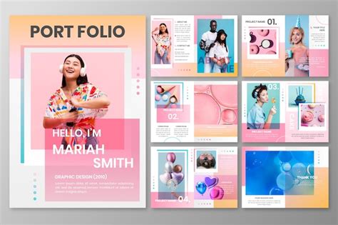 Free Vector | Creative gradient portfolio template