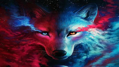 Cute Galaxy Wolf Wallpapers - Top Free Cute Galaxy Wolf Backgrounds - WallpaperAccess