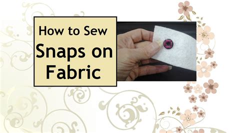 Here’s a simple #sewing tip: how to #sew snaps on #fabric @ ChellyWood ...