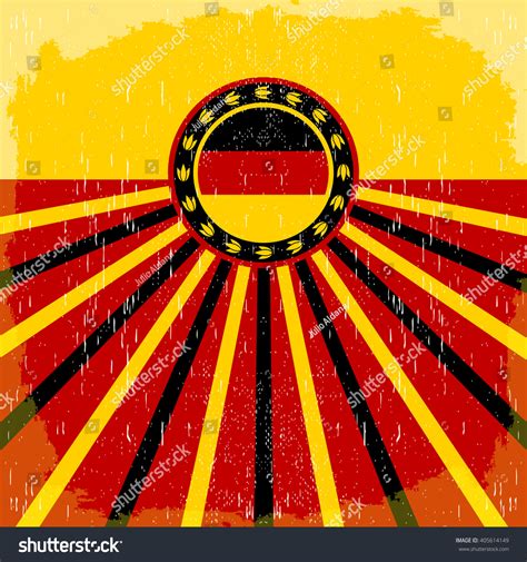 Germany Vintage Old Poster German Flag Stock Vector (Royalty Free) 405614149 | Shutterstock