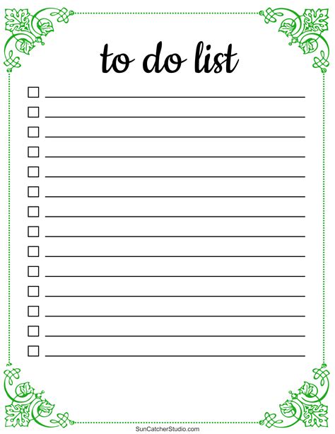 To Do List (Free Printable PDF Templates) – Things To Do – DIY Projects, Patterns, Monograms ...