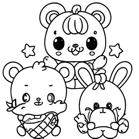 Cute Chibi Animal Coloring Pages