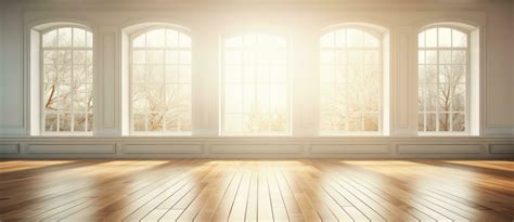 Empty room with bog window and wooden floor 29559528 Stock Photo at ...