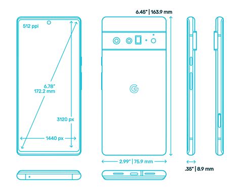 Google Pixel 6 Pro Dimensions & Drawings | Dimensions.com