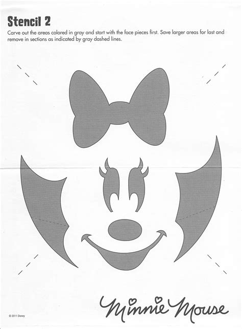 Minnie Mouse Pumpkin Carving Templates