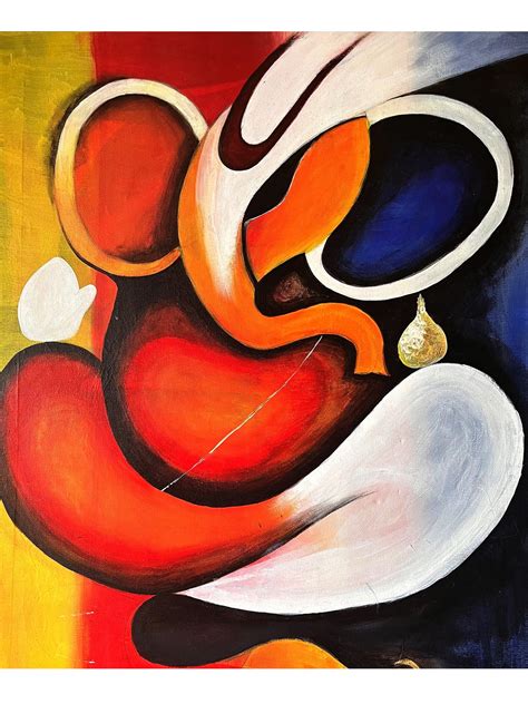 Abstract Paintings Of Lord Ganesha