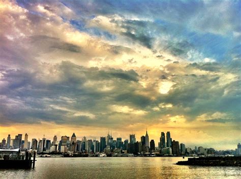 File:The New York City skyline after a stormy afternoon from Port Imperial, NY Waterway in ...