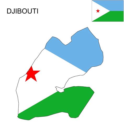 Djibouti Flag Map and Meaning | Mappr