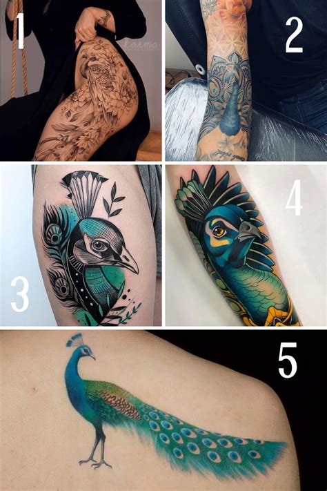 47 Vibrant Peacock Tattoo Designs + Their Meaning - Tattoo Glee