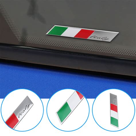 Other Decals & Emblems - Aluminum Car Decal Stickers Italy National Flag Fender/Trunk Emblem ...