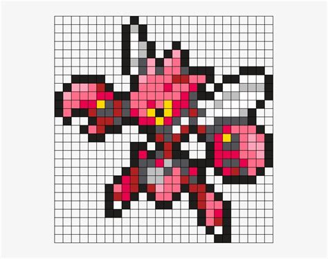 Scizor Pokemon Bead Pattern Perler Bead Pattern / Bead - Perler Beads Pokemon Scizor Transparent ...