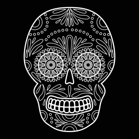 Day Dead Colorful Skull Floral Ornament Mexican Sugar Skull Vector Stock Vector Image by ©exit ...