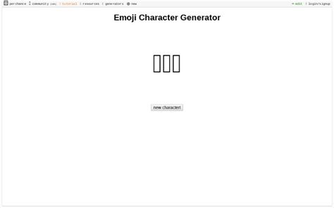 Emoji Character Generator