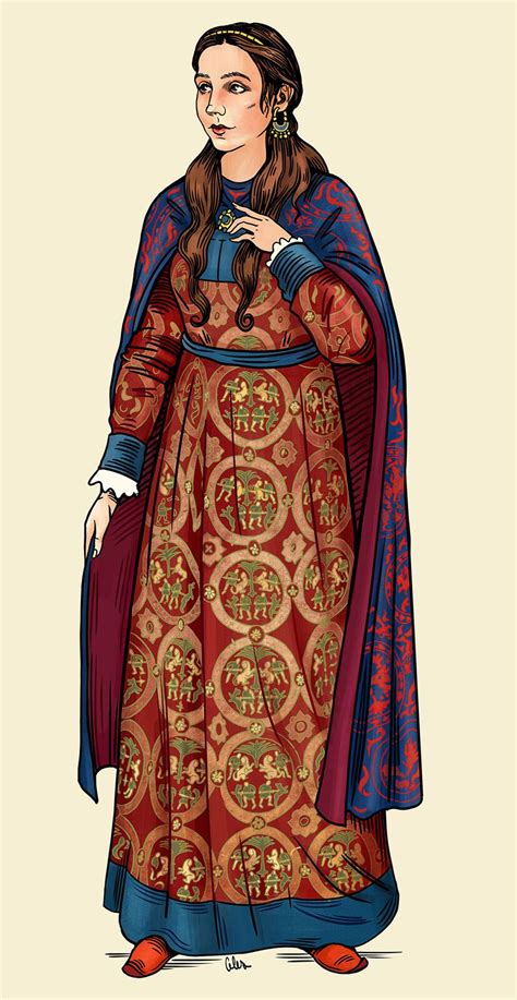 Byzantine woman, Oleg Seleznev | Byzantine fashion, Historical fashion ...