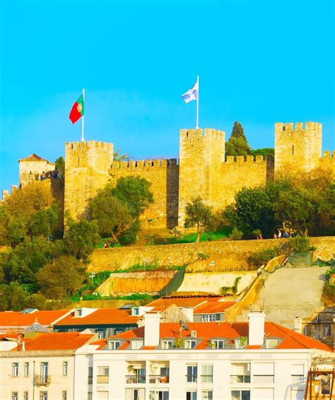 Ancient Lisbon Castle, Portugal Stock Photo - Image of historic, jorge: 121972640