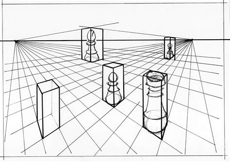 2 Point Perspective Chess Board