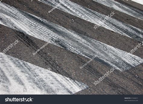 Tyre Marks On Road Stock Photo 21242611 : Shutterstock