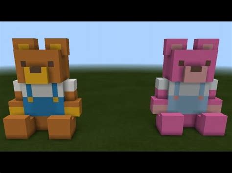 MINECRAFT:How to build a Teddy Bear | TUTORIAL - YouTube