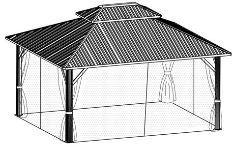 EROMMY XWG-213TN Metal Double Roof Gazebo Instruction Manual