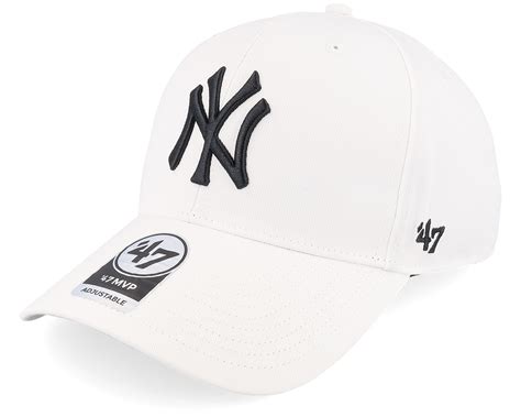 New York Yankees MLB Raised Basic Mvp White Adjustable - 47 Brand Cap | Hatstoreworld.com