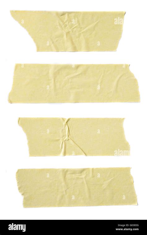 Strips of masking tape isolated on white background Stock Photo - Alamy