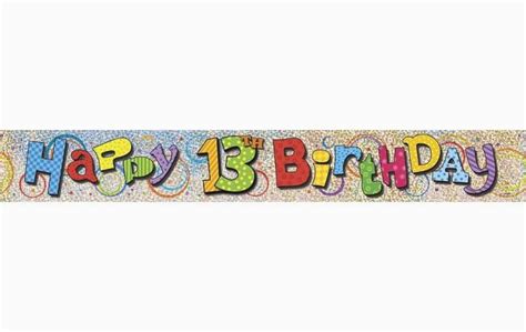 Happy 13th Birthday Banner Blue | BirthdayBuzz