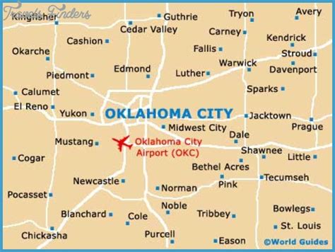 Oklahoma City Map - TravelsFinders.Com