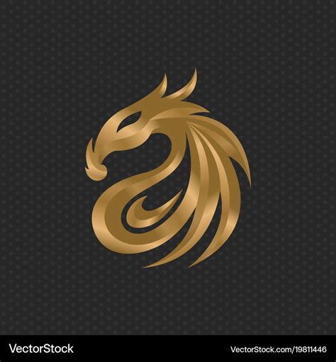 Dragon logo design template Royalty Free Vector Image