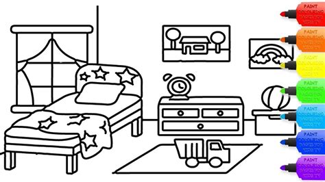 Bedroom Coloring Pages For Kids Original high quality colouring pages for you to print for your kids