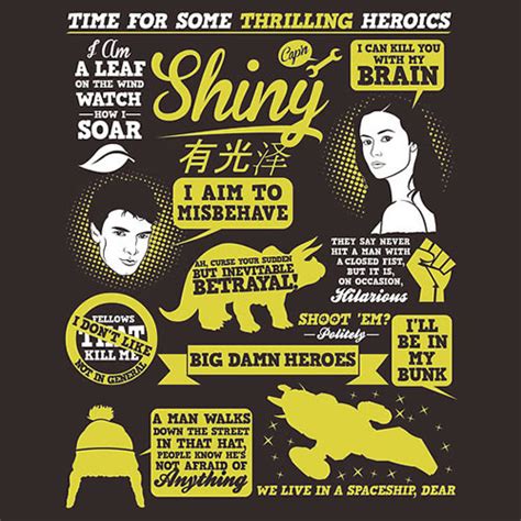 Firefly / Serenity Quotes T-shirt by Tom Trager