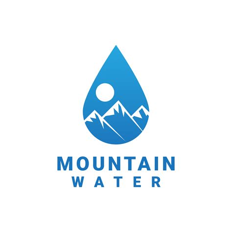 mountain water logo design 5463580 Vector Art at Vecteezy