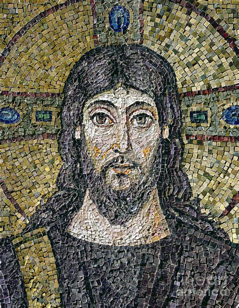 The face of Christ, mosaic Relief by Byzantine School