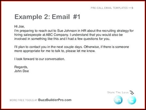 Cold Call Email Template - Template 1 : Resume Examples #dO3wNP5KEn