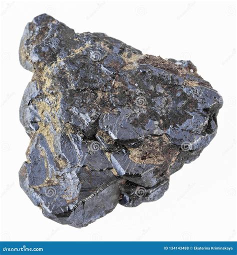 Raw Ilmenite (titanium Ore) Stone on White Stock Photo - Image of metal, material: 134143488