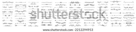 Line Art Floral Dividers Dividers Branches Stock Vector (Royalty Free) 2212294953 | Shutterstock