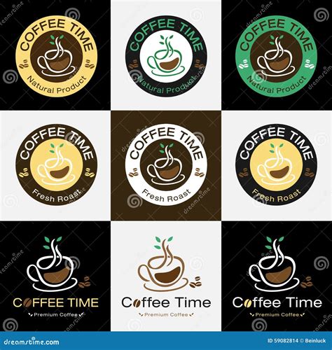 Coffee Badge Logo Food Design Thin Line Lettering For Restaurant, Cafe ...