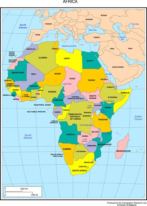 Map Of Africa With Countries And Capitals