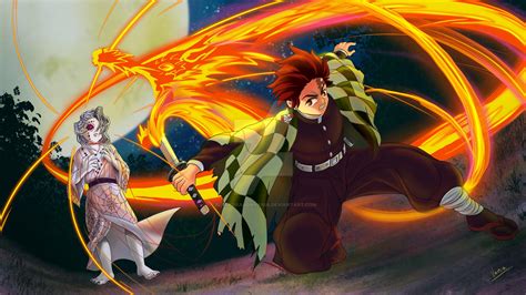 Tanjiro vs Rui by BlackdragonVania on DeviantArt