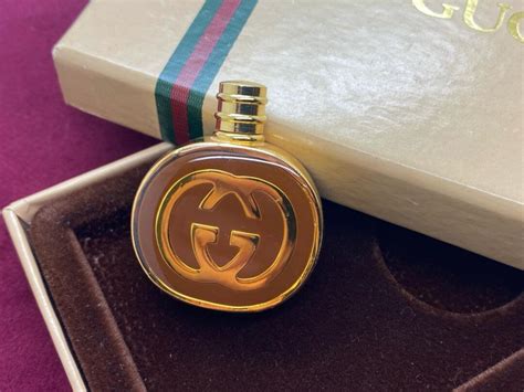 Vintage Gucci Travel Perfume Bottle Unused Wit Box Brown Enamel - Etsy