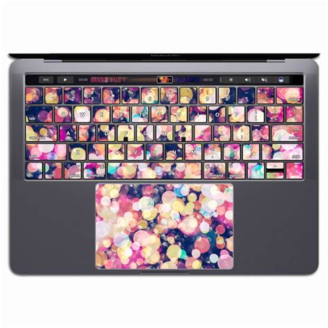 Light MacBook Keyboard Stickers Bokeh MacBook Keyboard Decal Rainbow Vinyl Pro 13 Lens Flare MS ...