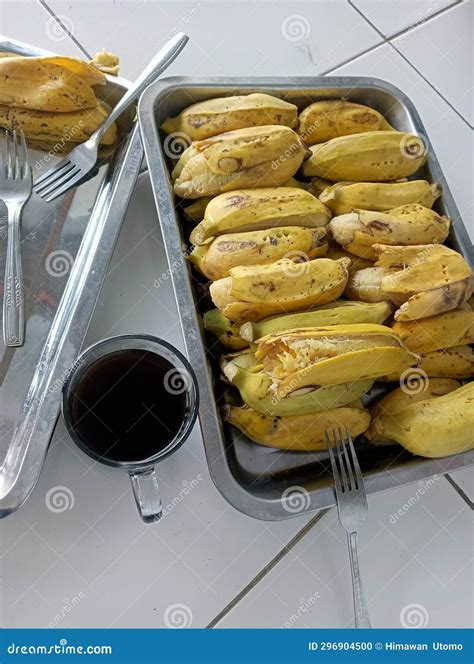 Boiled Banana stock photo. Image of dessert, meat, indonesian - 296904500